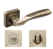 Комплект дверных ручек с поворотником Gavroche Germanium Ge-A1+A1-WC